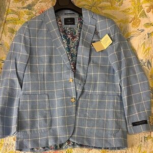 Tailorbyrd Blue Plaid Blazer